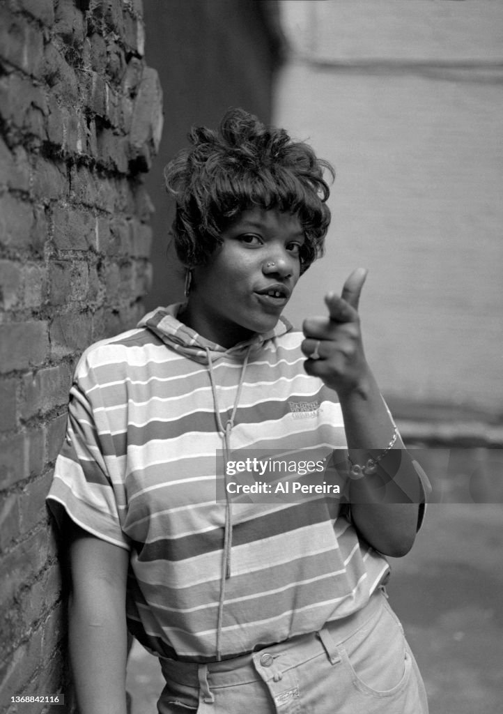 Nicki D Rapper Rapper Nikki D appears in a portrait taken on June 8, 1992 in New ...