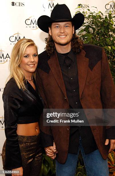 Blake Shelton and guest during 37th Annual CMA Awards - Arrivals at The Grand Ole Opry in Nashville, TN, United States.