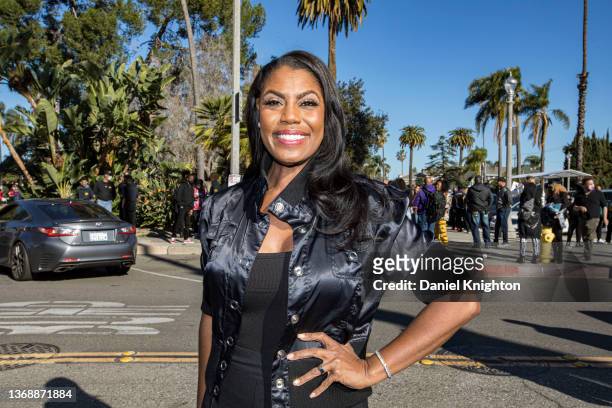 Author Omarosa poses for photos prior to the 42nd Annual Orange County Black History Parade on February 05, 2022 in Anaheim, California.