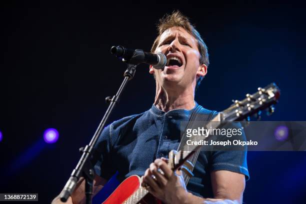 James Blunt performs at the OVO Arena Wembley on February 5, 2022 in London, England.
