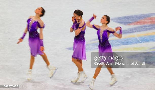 JRoman Sadovsky of Team Canada skates during the Men Single Skating Free Skating Team Event on day two of the Beijing 2022 Winter Olympic Gamesat...