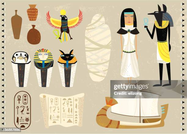 life as an egyptians - mummy stock illustrations