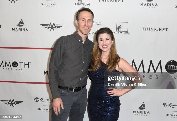 Nino Mancuso and DeNah Angel attend the Mammoth Film Festival on February 05, 2022 in Mammoth, California.