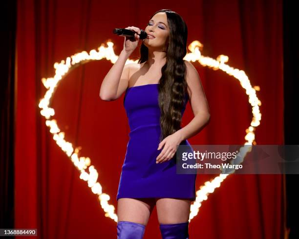 Kacey Musgraves performs onstage during the Star-Crossed: Unveiled Tour at Madison Square Garden on February 05, 2022 in New York City.