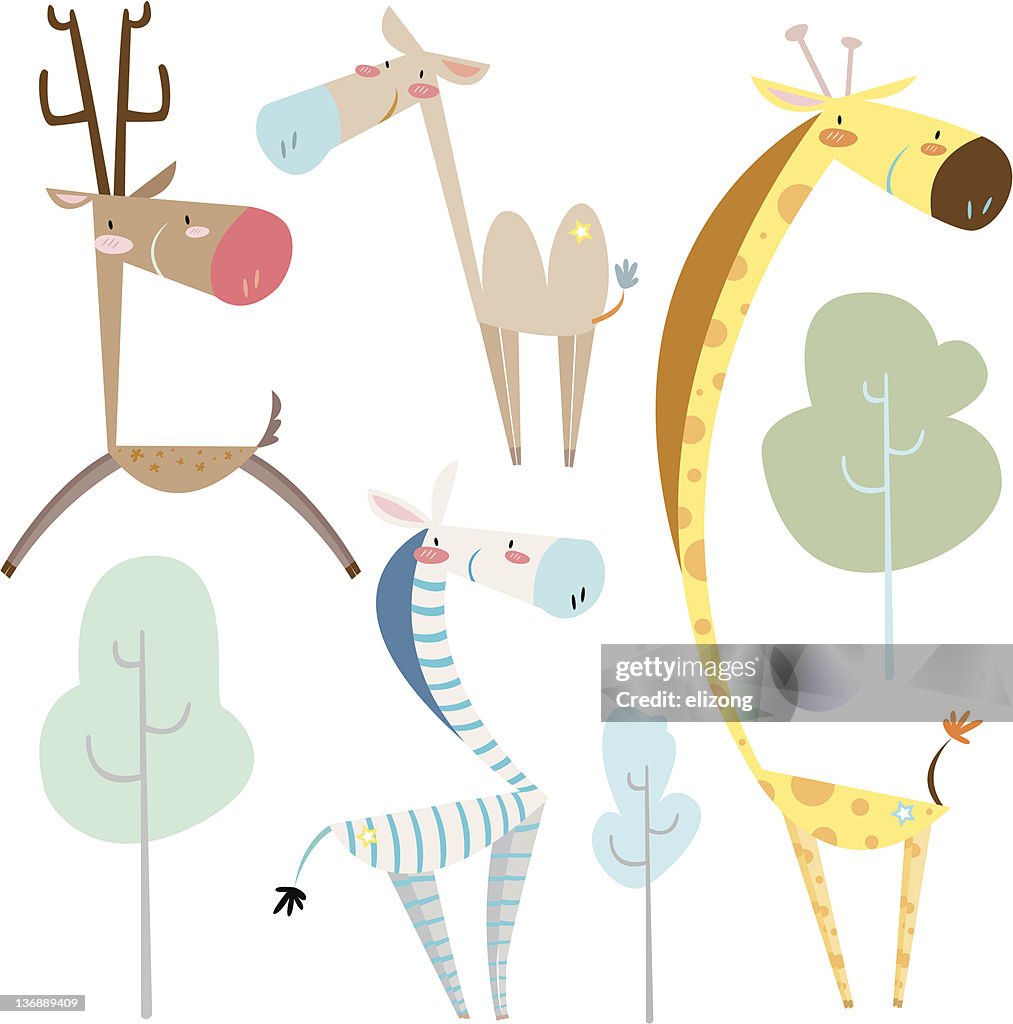 Reindeer, zebras ...