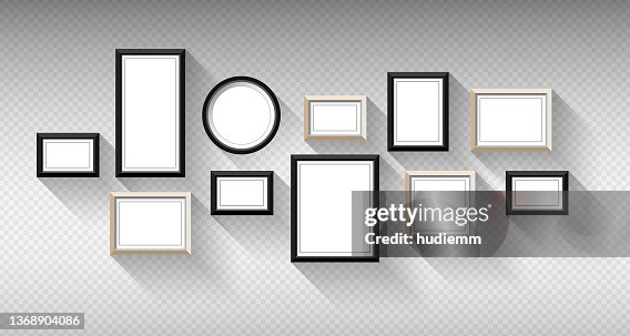 Vector blank picture frame set Vector blank picture frame set