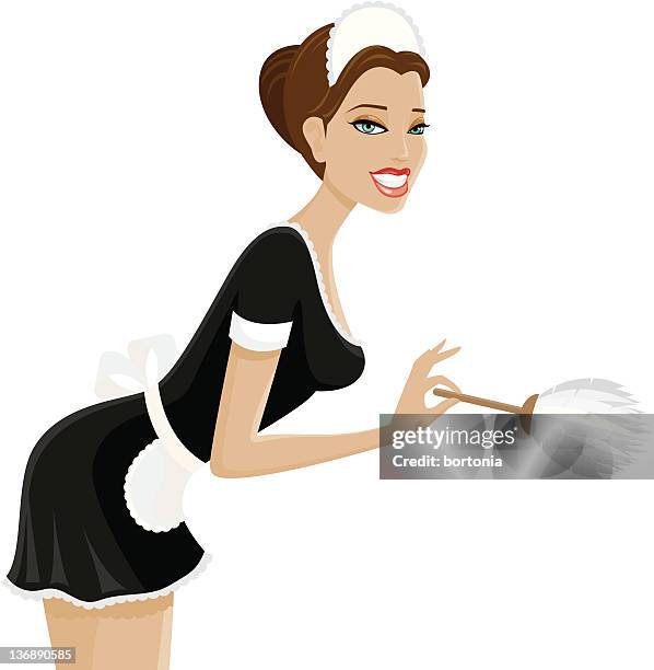 illustrations, cliparts, dessins animés et icônes de jolie femme de chambre - femme fatale stock illustrations
