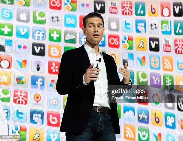 Vice President of Global Content Partnerships at YouTube Robert Kyncl speaks during the Entertainment Matters keynote address at the 2012...