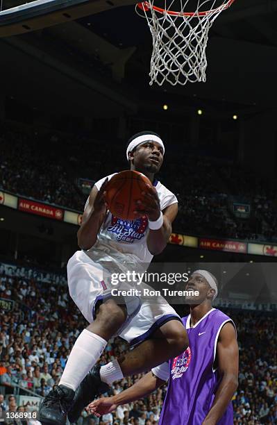 Shammond Williams of the Boston Celtics goes in for a shot during the Vince Carter Charity All Star Game at the Air Canada Centre in Toronto, Canada...