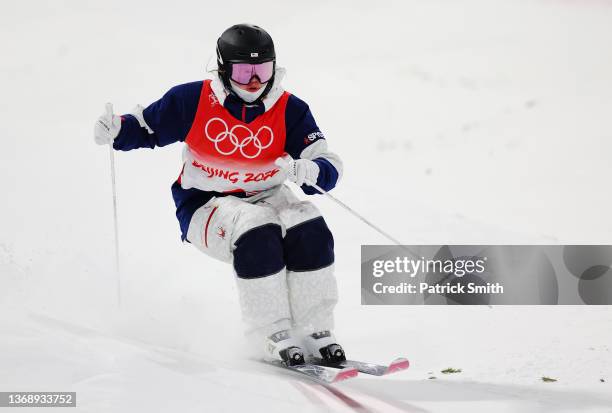 Kai Owens of Team United States competes during the Women's Freestyle Skiing Moguls Final on Day 2 of the Beijing 2022 Winter Olympic Games at...