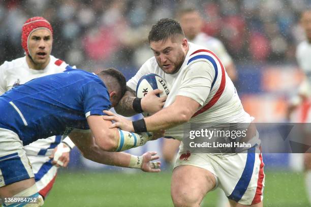 Cyril Baille of France during the Guinness Six Nations match between France and Italy at Stade de France on February 06, 2022 in Paris, France.