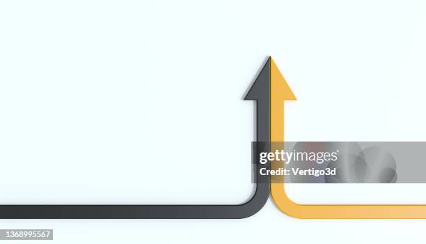 abstract colored 3d arrows - d arrow stock pictures, royalty-free photos & images