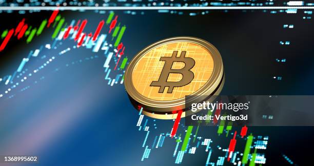 bitcoin cryptocurrency trends graphs and charts - graphic accident photos stock pictures, royalty-free photos & images