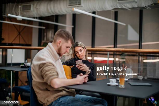 two young people having lunch - boyfriend stock pictures, royalty-free photos & images