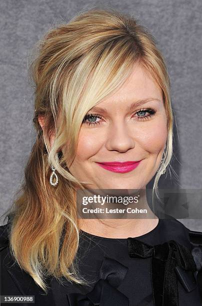 Actress Kirsten Dunst arrives at the 17th Annual Critics' Choice Movie Awards held at The Hollywood Palladium on January 12, 2012 in Los Angeles,...