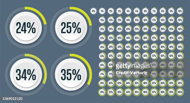 pie chart set. colorful diagram collection. - draft rounds 2 7 stock illustrations