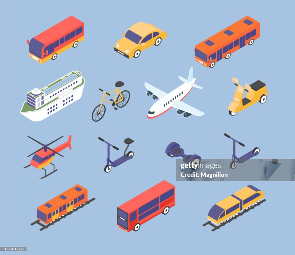 Arten von isometrischen Transportvektoren