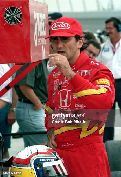 Driver Alex Zanardi at California Speedway, September 26, 1997 in Fontana, California.