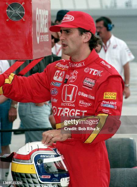 Driver Alex Zanardi at California Speedway, September 26, 1997 in Fontana, California.