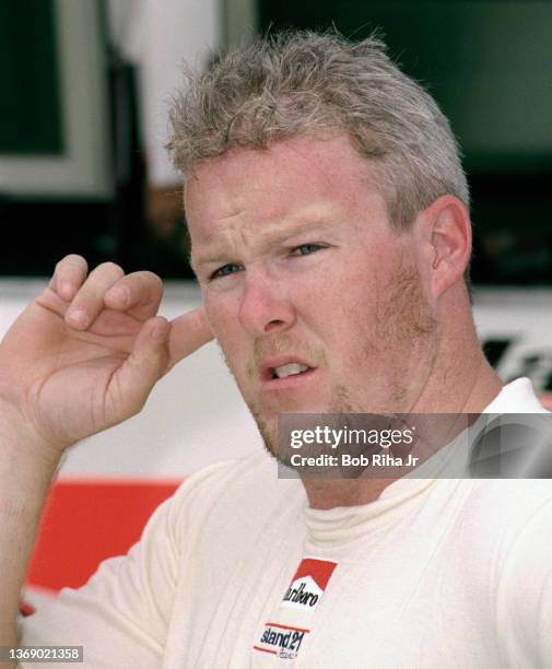 Driver Paul Tracy at California Speedway, September 26, 1997 in Fontana, California.