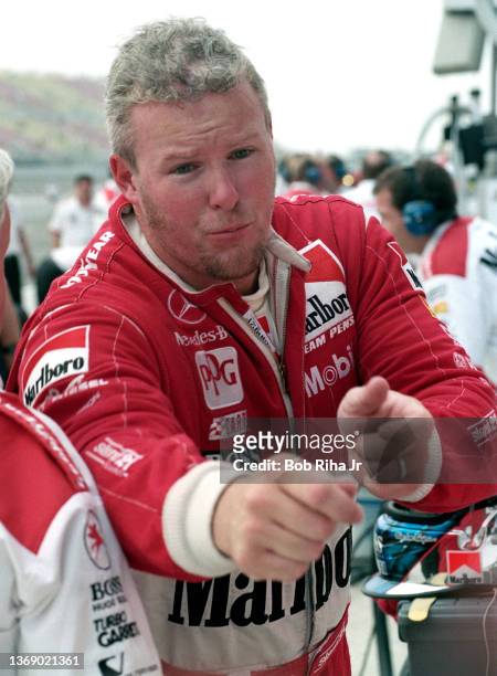 Driver Paul Tracy at California Speedway, September 26, 1997 in Fontana, California.
