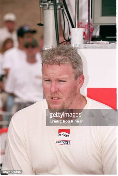 Driver Paul Tracy at California Speedway, September 26, 1997 in Fontana, California.