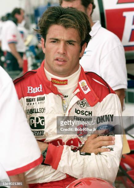 Driver Christian Fittipaldi at California Speedway, September 26, 1997 in Fontana, California.