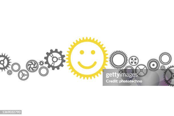 ilustraciones, imágenes clip art, dibujos animados e iconos de stock de conceptos de happy solution sobre fondo blanco - emoción positiva