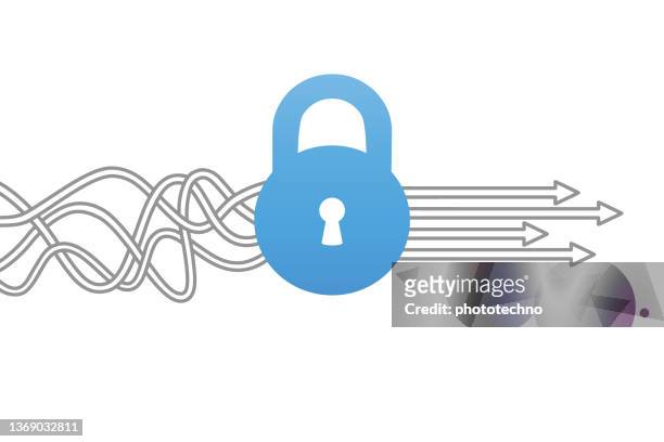 security concepts on white background - solution stock illustrations