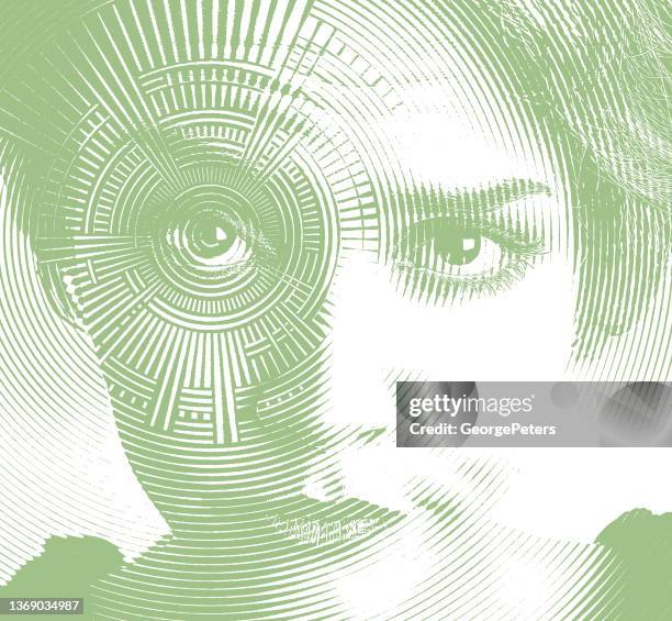 depressed woman with smirking facial expression - 20 20 vision stock illustrations