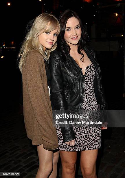 Hetti Bywater and Jacqueline Jossa attends Sid Owen's 40th birthday party at Gilgamesh on January 12, 2012 in London, England.