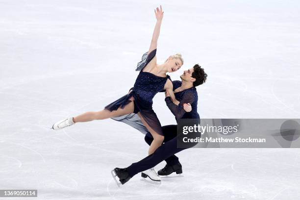 Piper Gilles and Paul Poirier of Team Canada skate during the Ice Dance Free Dance Team Event on day three of the Beijing 2022 Winter Olympic Games...