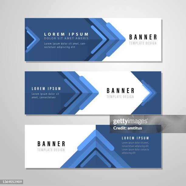 arrow banner - horizontal web banner stock illustrations