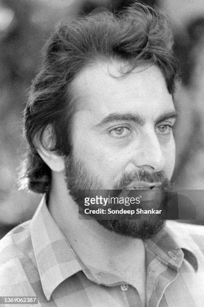Actor Kabir Bedi on the sets of shooting for film Octopussy, the 13th in James Bond series at Lake Palace in Udaipur, Rajasthan, India.