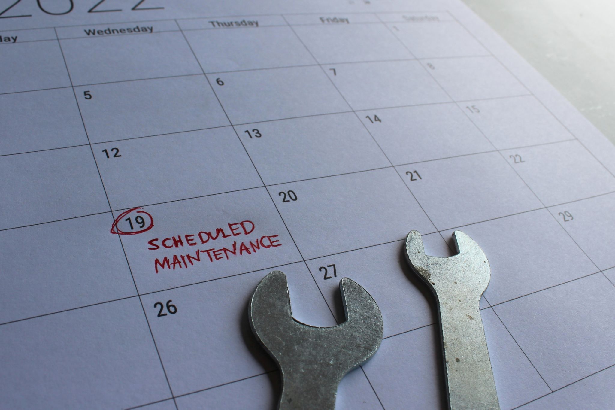 property maintenance schedule