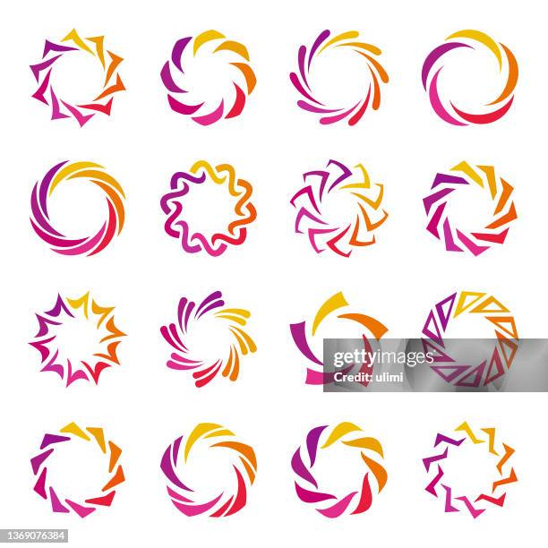 circle design elements - designelement stock illustrations