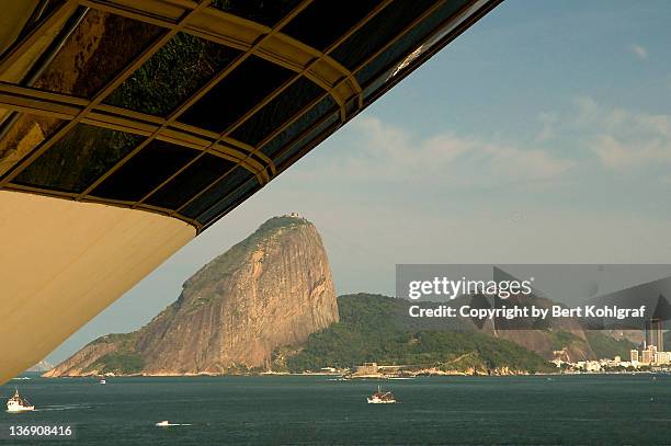 museum of contemporary art in niteroi - the niteroi contemporary art museum stock pictures, royalty-free photos & images