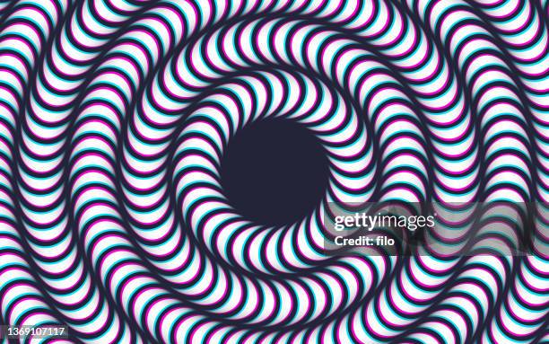 smooth spin abstract background - circle illusion stock illustrations