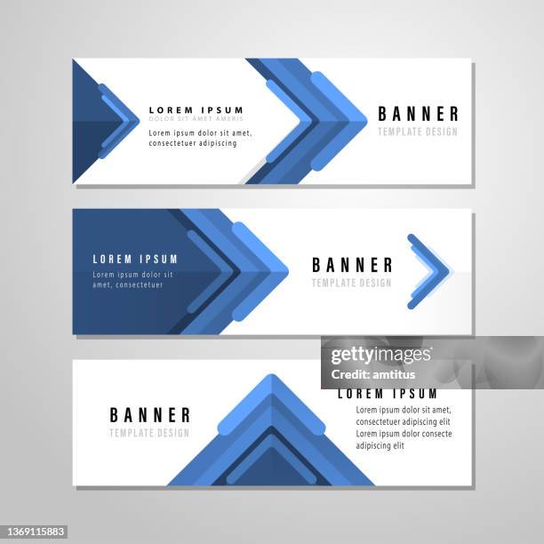 arrow banner template - banner ads stock illustrations