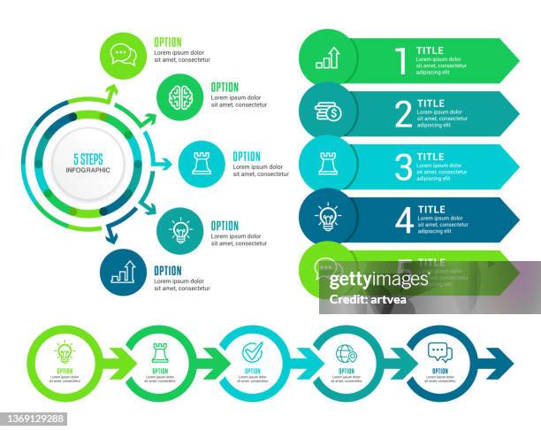 infographic elements - 8 step process stock illustrations