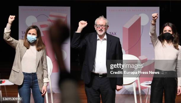 The Secretary General of Podemos and Minister for Social Rights and Agenda 2030, Ione Belarra; the former leader and MP of the UK Labour Party,...