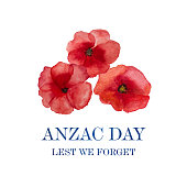 ANZAC Day. Lest We Forget. Beautiful greeting card