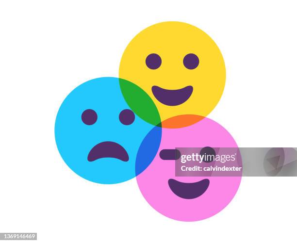 social media emoticons concept design - happy customer stock illustrations