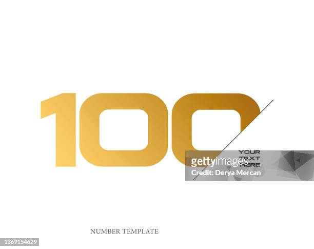 anniversary stock illustration. number template design vector illustration. - 100 birthday stock illustrations