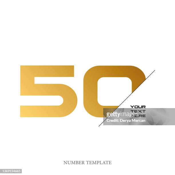 anniversary stock illustration. number template design vector illustration. - 50th anniversary invite stock illustrations