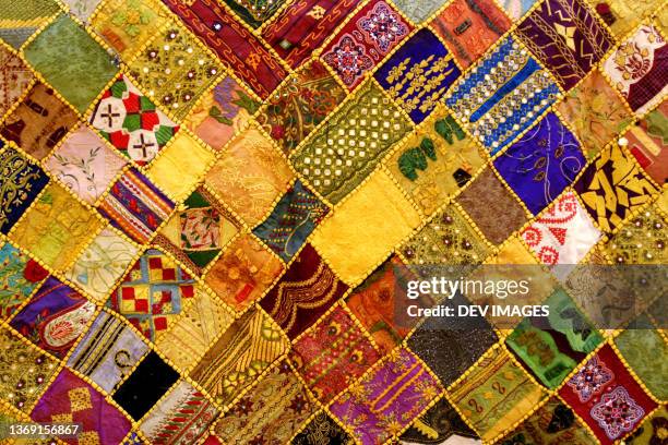 patchwork -quilt for backgrounds - patchwork stockfoto's en -beelden