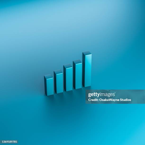 single color shaded blue bar chart representing progress and success - bar graph stock pictures, royalty-free photos & images