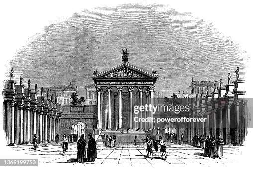 Jupiter Statue Rome Temple Of Jupiter Optimus Maximus On Capitoline Hill In Ancient Rome ...