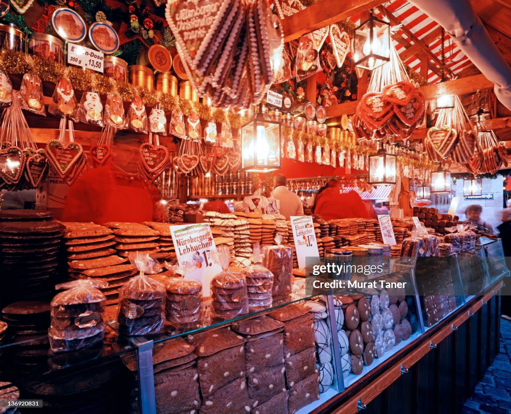 Stall at a Christmas market