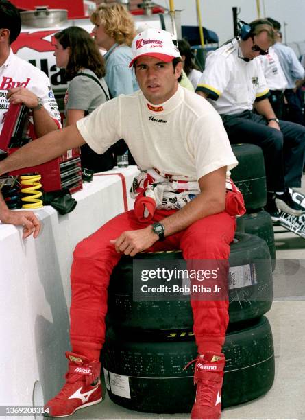 Driver Christian Fittipaldi at Riverside Speedway, September 26, 1997 in Fontana, California.